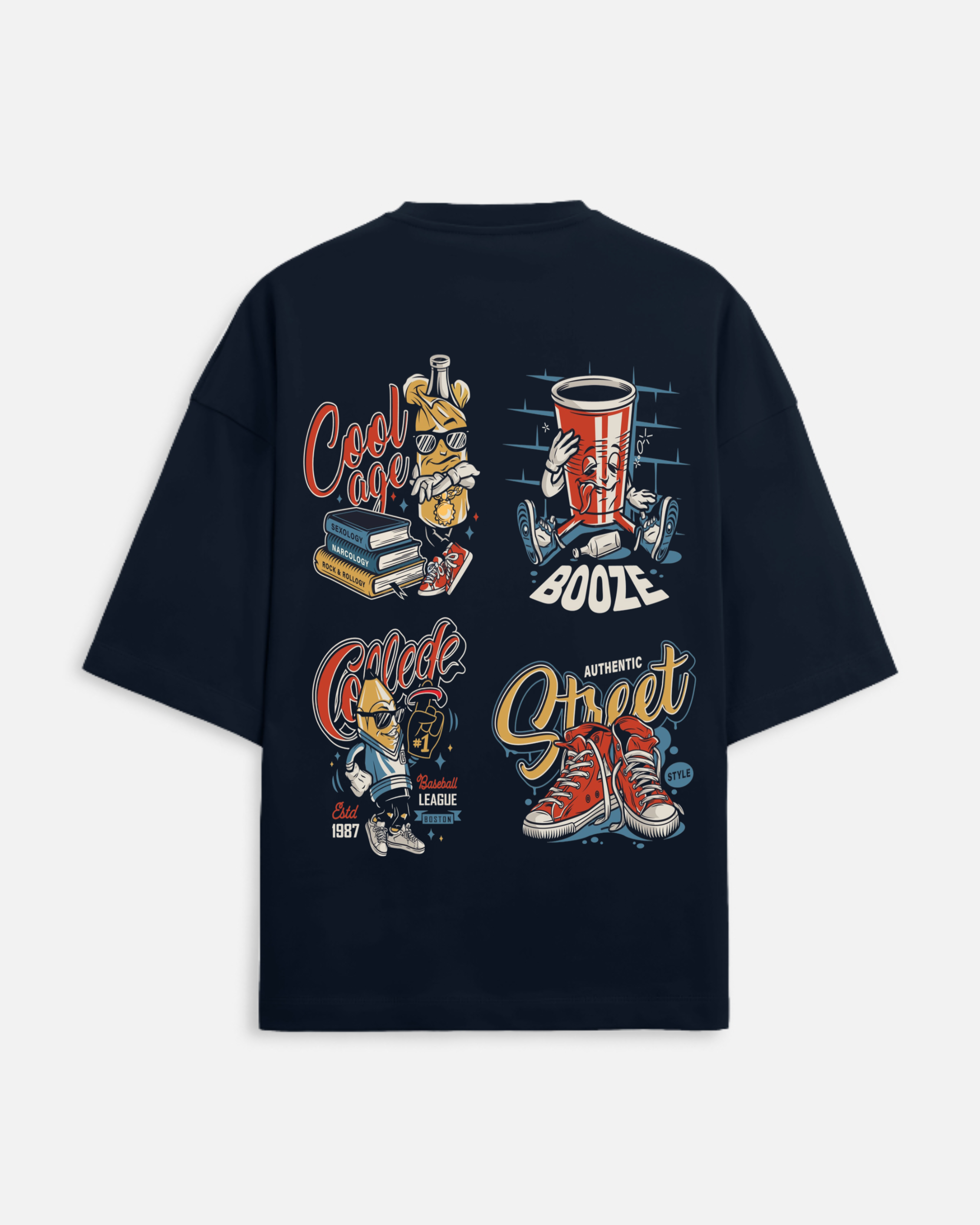 College Street Vibes Oversized Tee